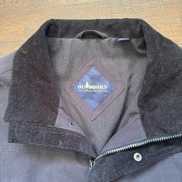 Outdoors Roundtree & Yorke Corduroy Heavy Duty Men’s Grey Jacket Size Large - Picture 7 of 12